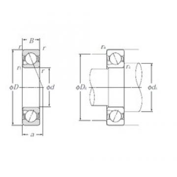 12 mm x 28 mm x 8 mm  NTN 5S-BNT001 الاتصال الكرات الزاوي