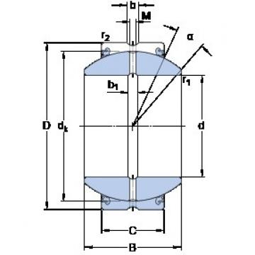 38.1 mm x 71.438 mm x 40.132 mm  SKF GEZH 108 ES-2LS محامل عادي