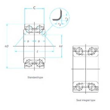 40 mm x 74 mm x 36 mm  SKF BAH-0060A الاتصال الكرات الزاوي