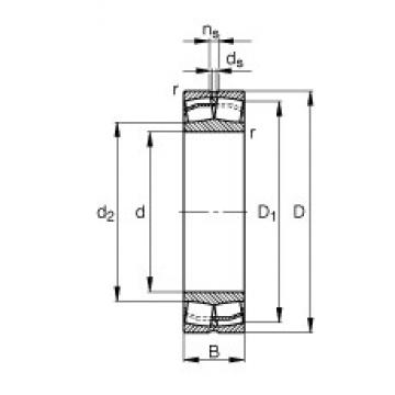 140 mm x 210 mm x 53 mm  FAG 23028-E1-TVPB محامل كروية