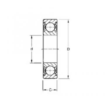 105 mm x 225 mm x 49 mm  CYSD 6321-ZZ الكرات الأخدود العميق