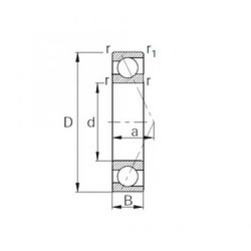 17 mm x 40 mm x 12 mm  CYSD 7203B الاتصال الكرات الزاوي