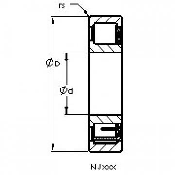 AST NJ2328 MW3 محامل أسطوانية