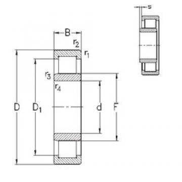 110 mm x 280 mm x 65 mm  NKE NU422-M محامل أسطوانية