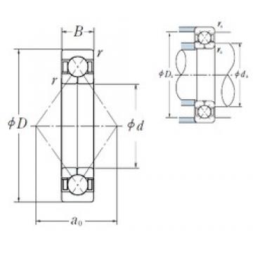 50 mm x 110 mm x 27 mm  NSK QJ310 الاتصال الكرات الزاوي