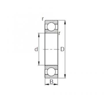 90 mm x 190 mm x 43 mm  CYSD 6318 الكرات الأخدود العميق