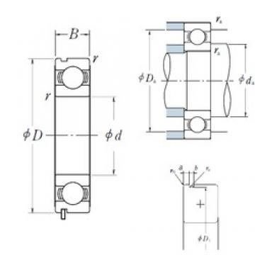 30 mm x 72 mm x 19 mm  NSK 6306N الكرات الأخدود العميق