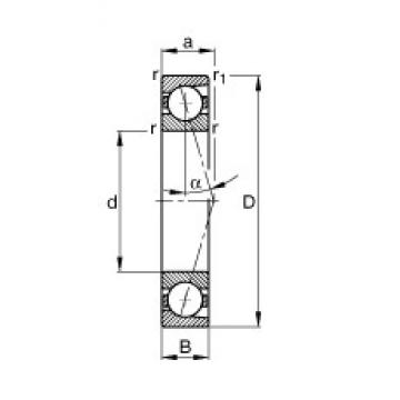 80 mm x 140 mm x 26 mm  FAG B7216-C-T-P4S الاتصال الكرات الزاوي