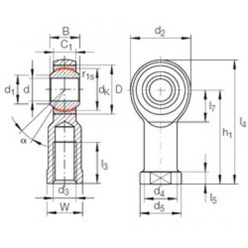 18 mm x 35 mm x 23 mm  INA GIKFL 18 PW محامل عادي