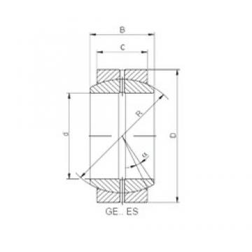 360 mm x 480 mm x 160 mm  ISO GE360DO محامل عادي