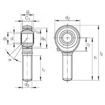 10 mm x 22 mm x 14 mm  INA GAKFL 10 PB محامل عادي