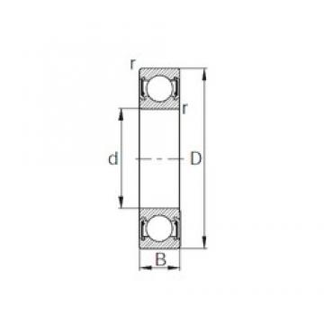 45 mm x 75 mm x 16 mm  KBC 6009UU الكرات الأخدود العميق