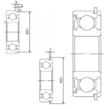 75 mm x 130 mm x 25 mm  NACHI 6215ZENR الكرات الأخدود العميق