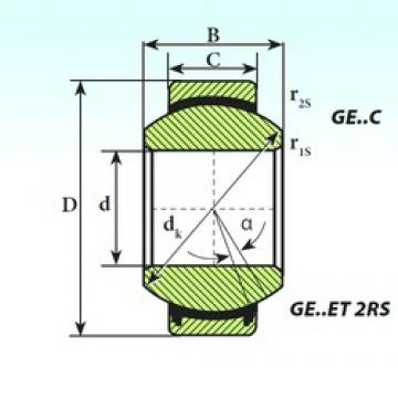 8 mm x 16 mm x 8 mm  ISB GE 8 C محامل عادي