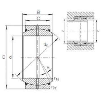 25 mm x 42 mm x 20 mm  INA GE 25 DO-2RS محامل عادي