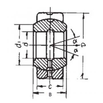 25 mm x 47 mm x 28 mm  FBJ GEG25ES محامل عادي