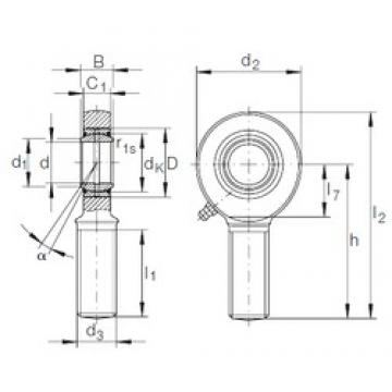 40 mm x 62 mm x 28 mm  INA GAR 40 DO-2RS محامل عادي