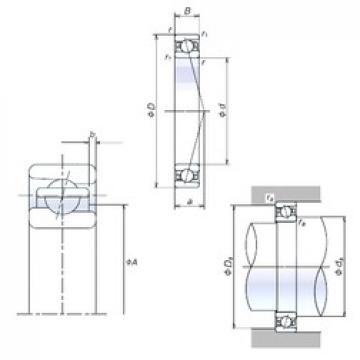 65 mm x 100 mm x 18 mm  NSK 65BER10H الاتصال الكرات الزاوي