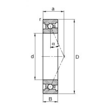 55 mm x 90 mm x 18 mm  FAG HS7011-E-T-P4S الاتصال الكرات الزاوي