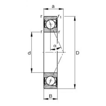 50 mm x 90 mm x 20 mm  FAG B7210-E-2RSD-T-P4S الاتصال الكرات الزاوي