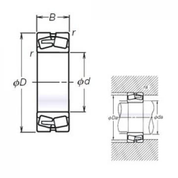 160 mm x 240 mm x 60 mm  NSK TL23032CDE4 محامل كروية