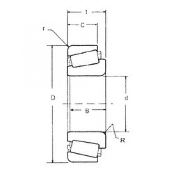 110 mm x 170 mm x 38 mm  FBJ 32022 تناقص الأسطوانة المحامل