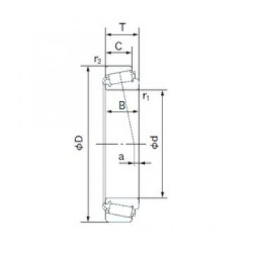 100 mm x 180 mm x 46 mm  NACHI E32220J تناقص الأسطوانة المحامل