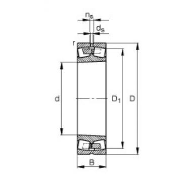 150 mm x 225 mm x 56 mm  FAG 23030-E1A-K-M محامل كروية