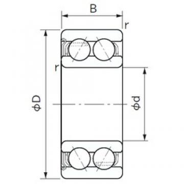 50 mm x 90 mm x 30.2 mm  NACHI 5210Z الاتصال الكرات الزاوي