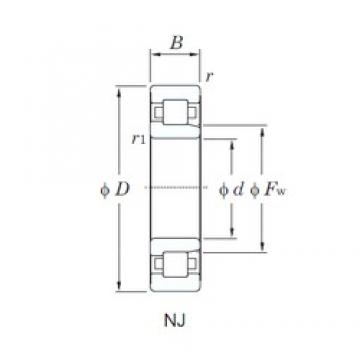 100 mm x 215 mm x 73 mm  KOYO NJ2320R محامل أسطوانية