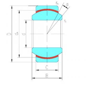 17 mm x 30 mm x 14 mm  LS GE17N محامل عادي