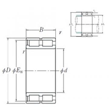 320 mm x 480 mm x 218 mm  NSK NNCF5064V محامل أسطوانية