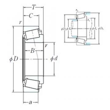 190,5 mm x 368,3 mm x 88,897 mm  NSK EE420751/421450 محامل أسطوانية