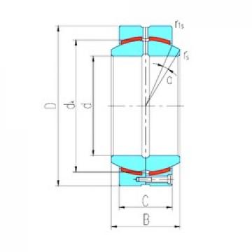 220 mm x 320 mm x 155 mm  LS GEH220HCS محامل عادي