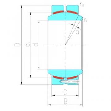 300 mm x 430 mm x 212 mm  LS GEH300HC محامل عادي