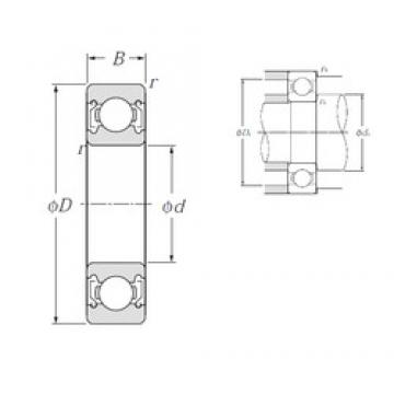 120 mm x 215 mm x 40 mm  NTN 6224ZZ الكرات الأخدود العميق