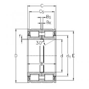 150 mm x 225 mm x 100 mm  NKE NNF5030-2LS-V محامل أسطوانية