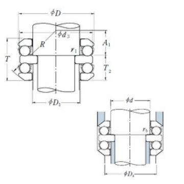 100 mm x 170 mm x 21 mm  NSK 54320 فحوى الكرات