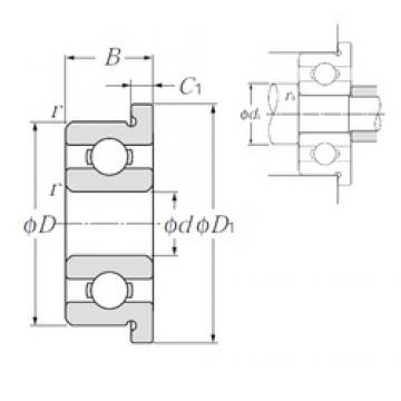 4 mm x 7 mm x 2 mm  NTN FL674A الكرات الأخدود العميق