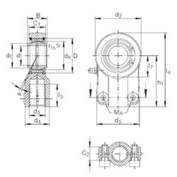 25 mm x 42 mm x 25 mm  INA GIHNRK 25 LO محامل عادي