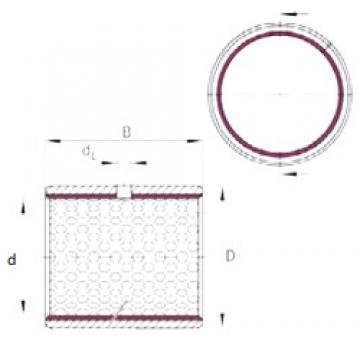 40 mm x 44 mm x 50 mm  INA EGB4050-E50 محامل عادي