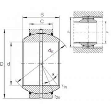 180 mm x 290 mm x 155 mm  INA GE 180 FO-2RS محامل عادي