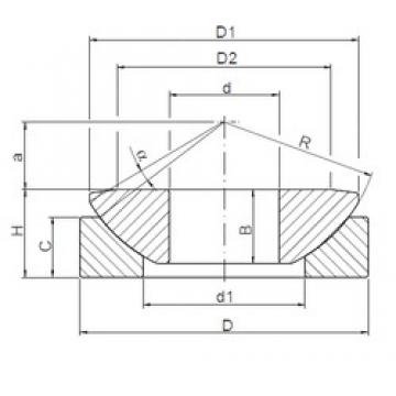 220 mm x 370 mm x 82 mm  ISO GE220AW محامل عادي