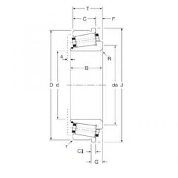 90 mm x 170 mm x 50,5 mm  Gamet 210090/210170C تناقص الأسطوانة المحامل