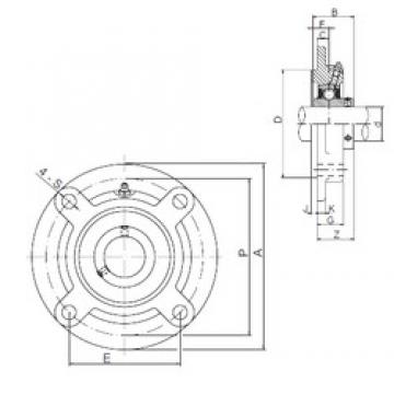 45 mm x 105 mm x 49,2 mm  ISO UCFC209 تحمل وحدات