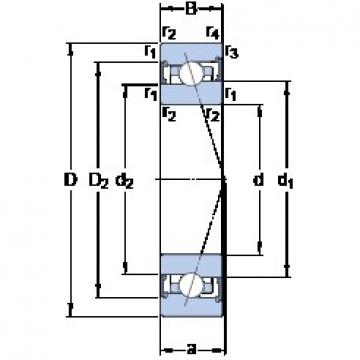 35 mm x 55 mm x 10 mm  SKF S71907 ACB/P4A الاتصال الكرات الزاوي