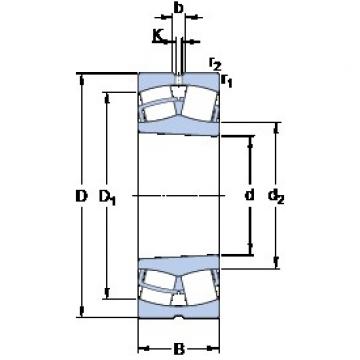 50 mm x 90 mm x 23 mm  SKF 22210 EK محامل كروية