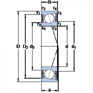 70 mm x 100 mm x 16 mm  SKF S71914 CE/P4A الاتصال الكرات الزاوي