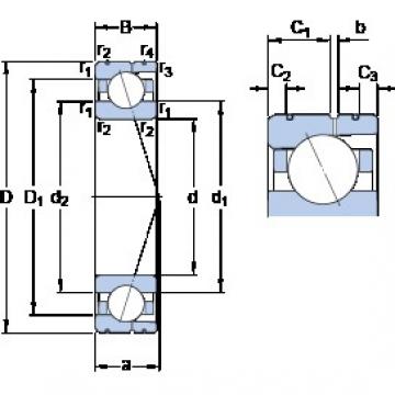 70 mm x 100 mm x 16 mm  SKF 71914 CD/HCP4AL الاتصال الكرات الزاوي