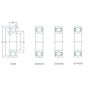 75 mm x 160 mm x 37 mm  SKF 6315/VA201 الكرات الأخدود العميق